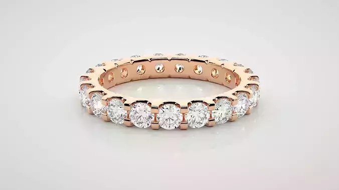 Eternity Band Diamond Ring 3dm stl render detail