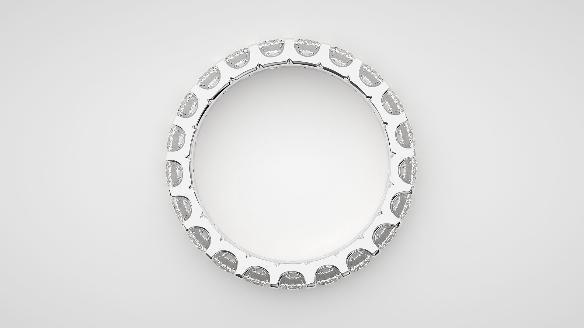 Eternity Band Diamond Ring 3dm stl render detail 3D print model_5