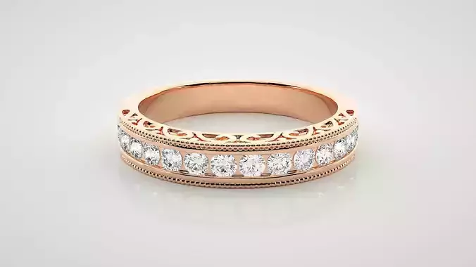 Eternity Band Diamond Ring 3dm stl render detail
