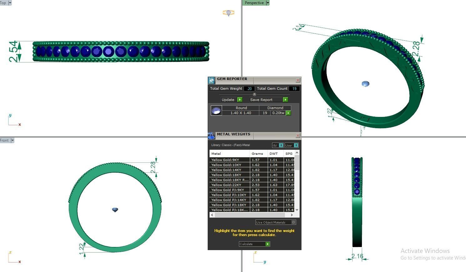 Eternity Band Diamond Ring 3dm stl render detail 3D print model_3