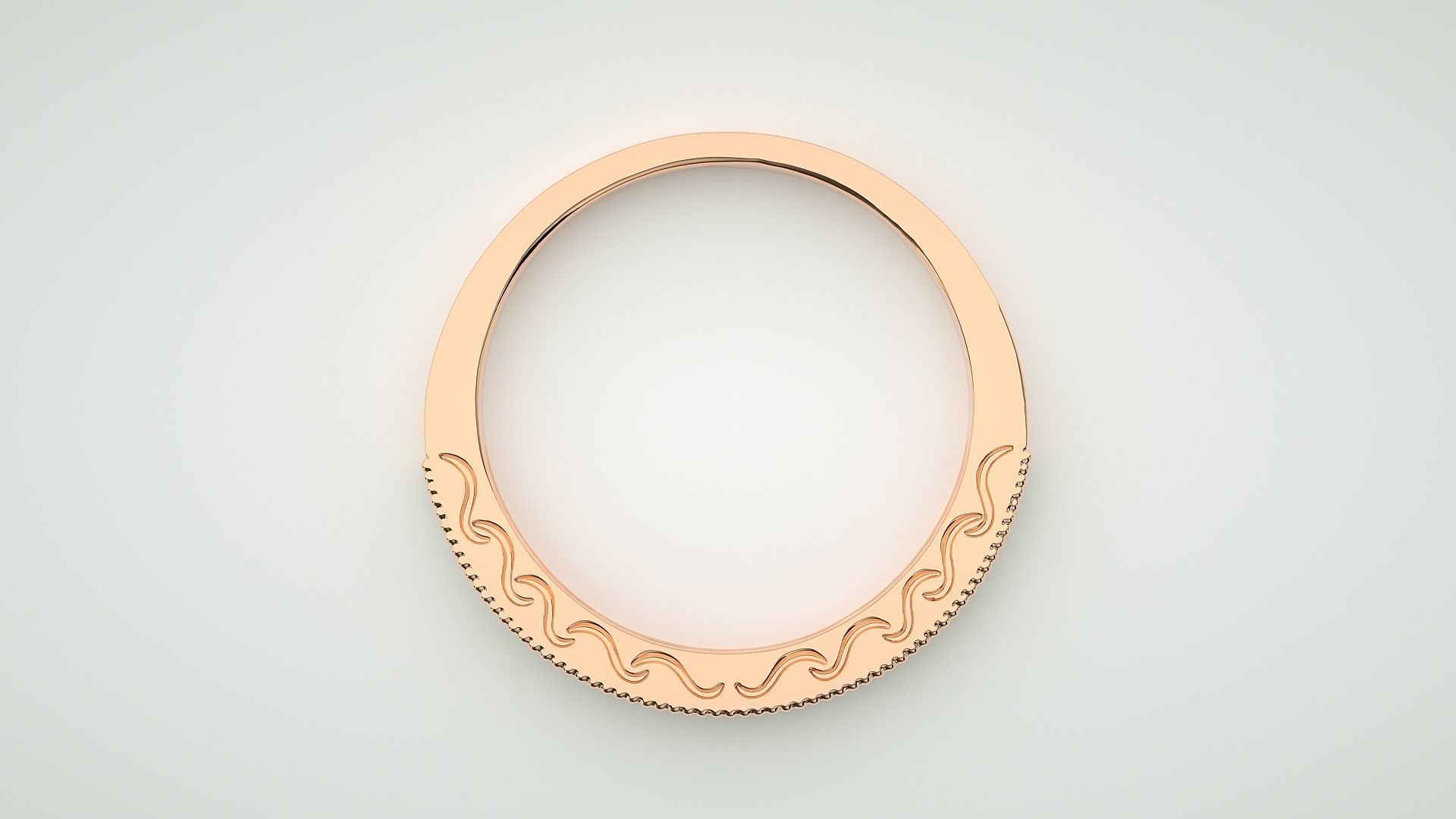 Eternity Band Diamond Ring 3dm stl render detail 3D print model_1