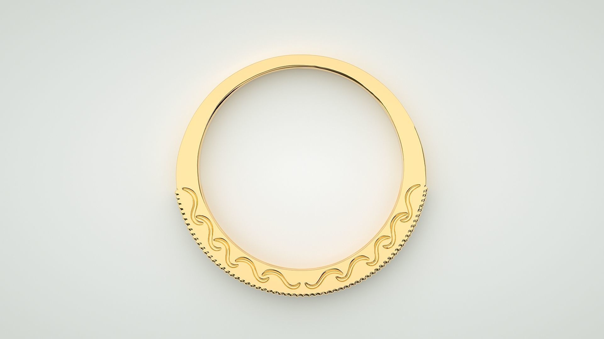 Eternity Band Diamond Ring 3dm stl render detail 3D print model_8