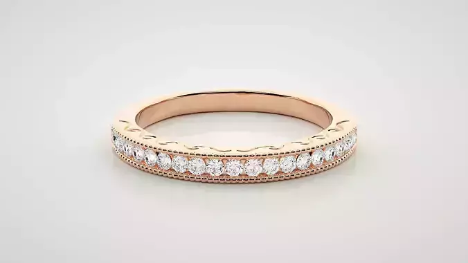 Eternity Band Diamond Ring 3dm stl render detail