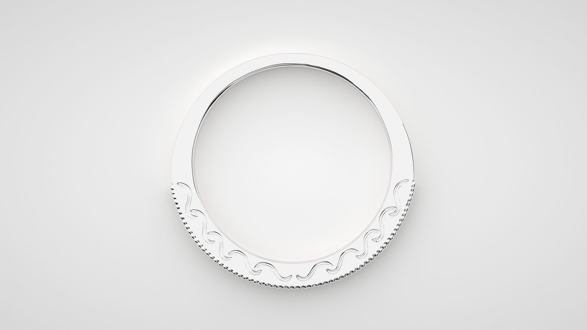 Eternity Band Diamond Ring 3dm stl render detail 3D print model_5