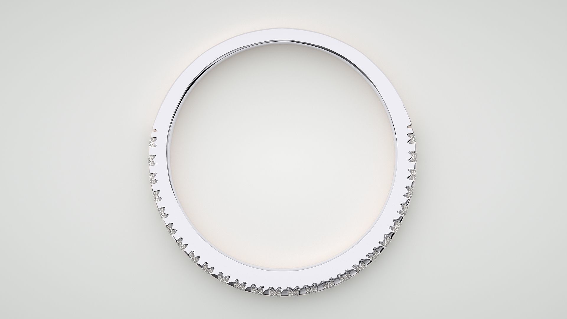 Eternity Band Diamond Ring 3dm stl render detail 3D print model_5