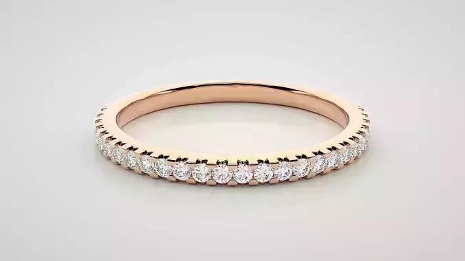Eternity Band Diamond Ring 3dm stl render detail