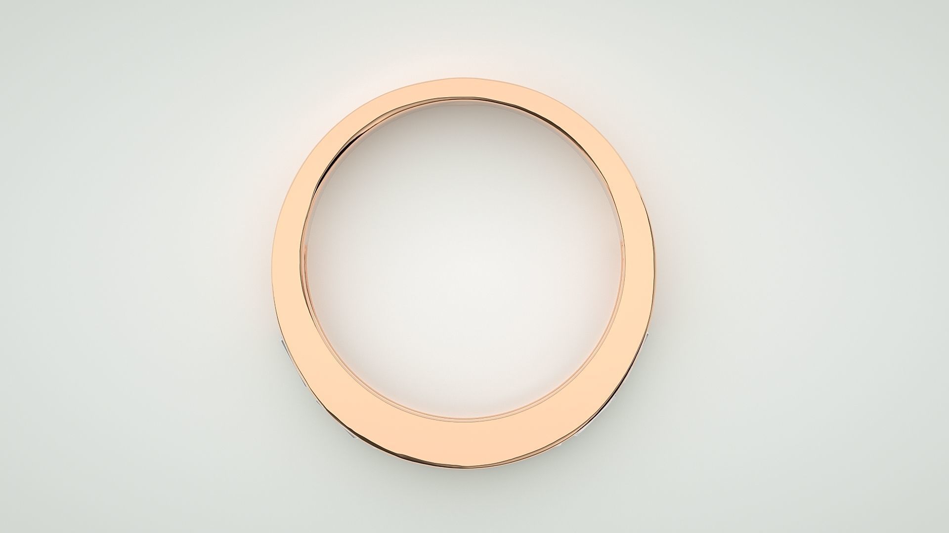 Baguette Eternity Band Diamond Ring 3dm stl render detail 3D print model_1