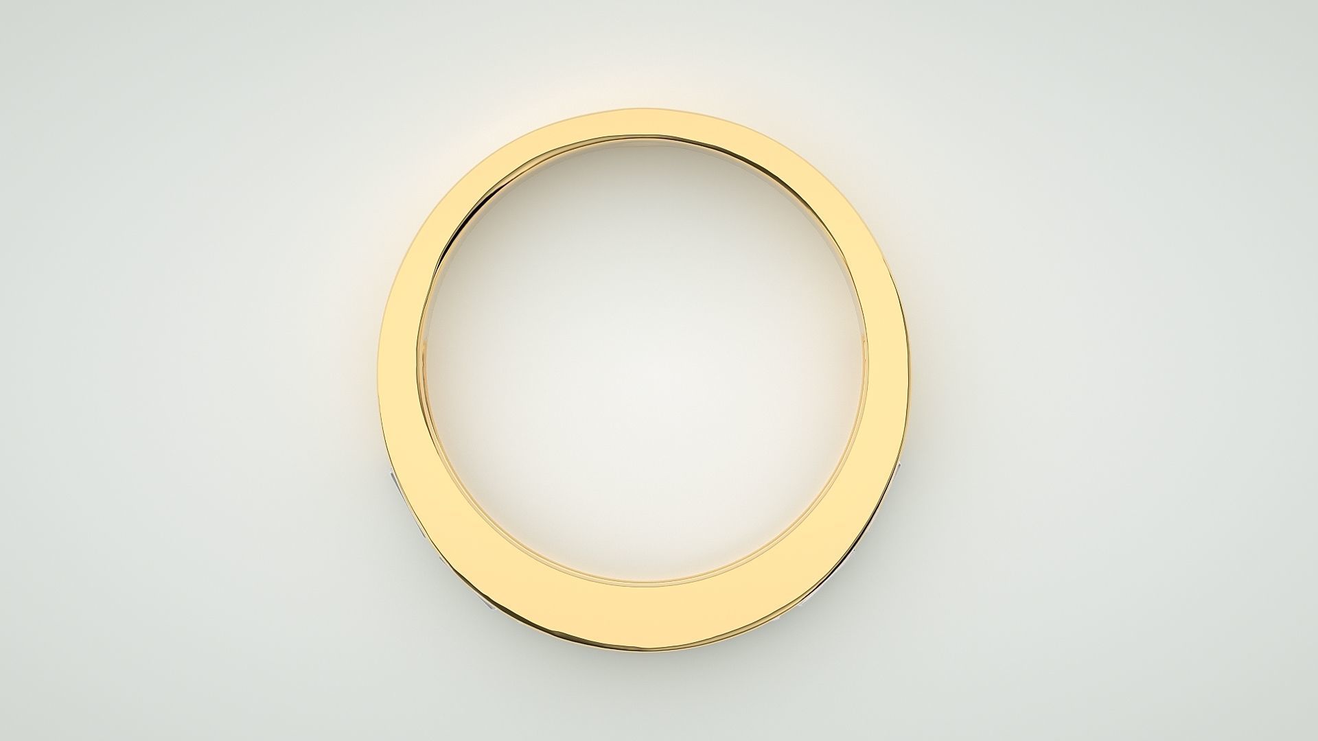 Baguette Eternity Band Diamond Ring 3dm stl render detail 3D print model_8