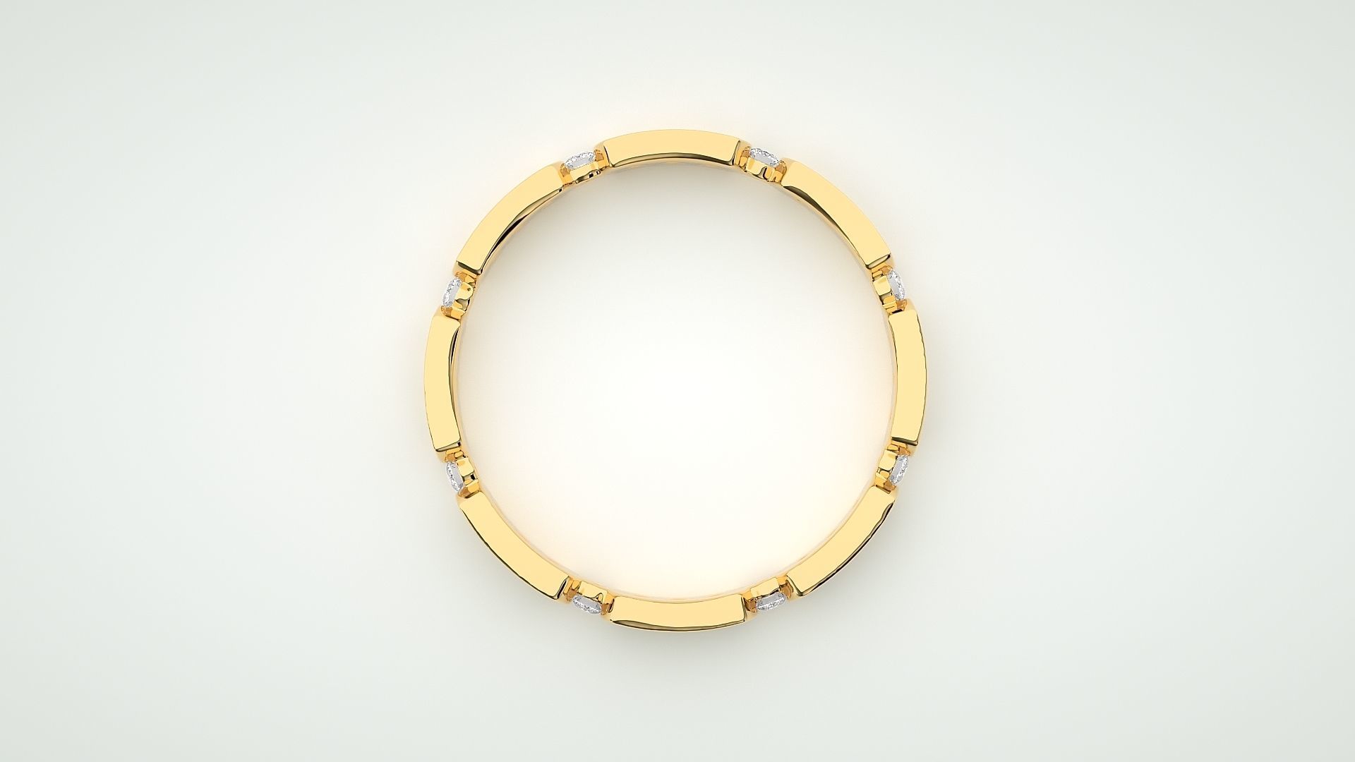 Eternity Band Diamond Ring 3dm stl render detail 3D print model_8