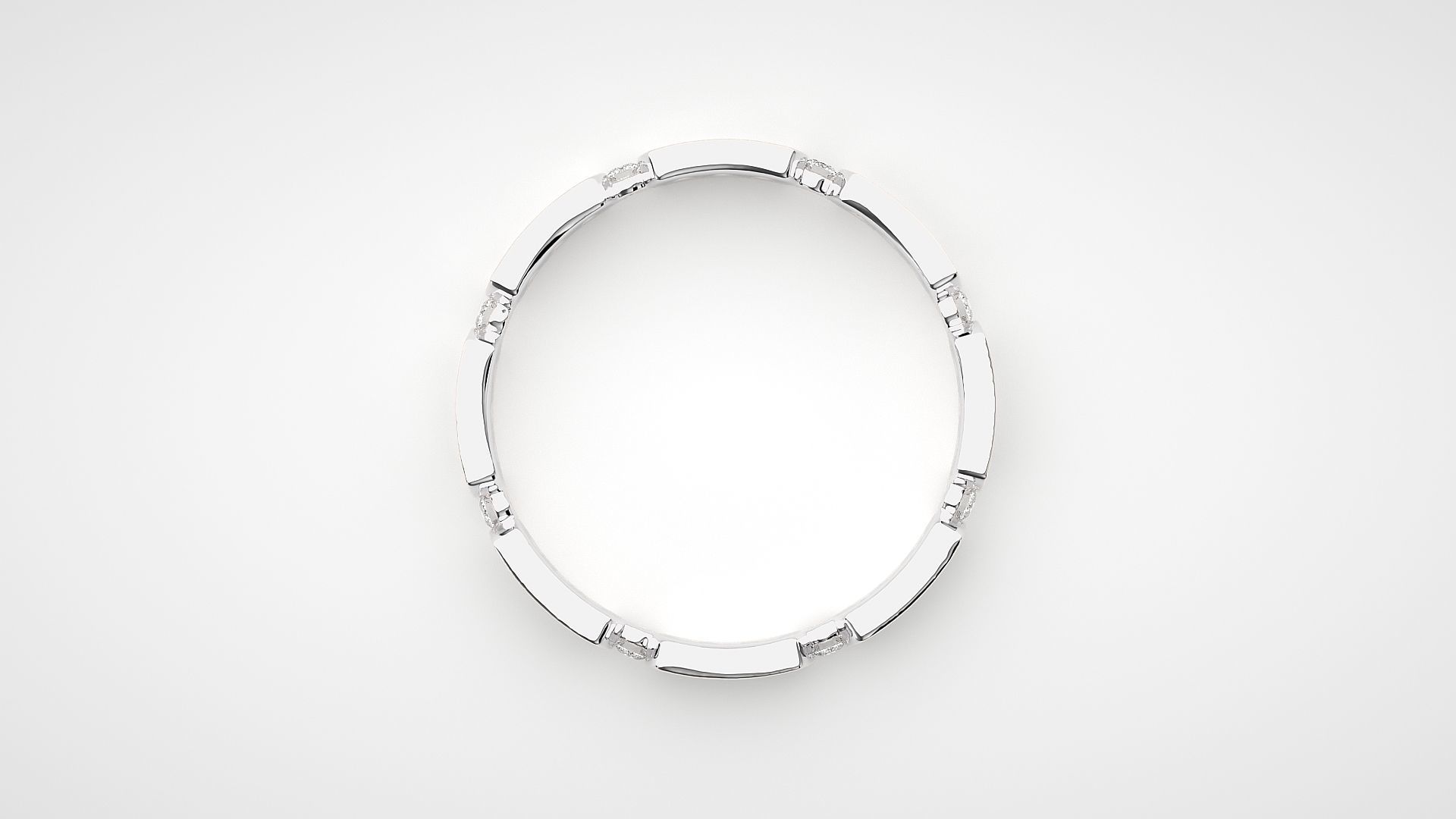 Eternity Band Diamond Ring 3dm stl render detail 3D print model_5