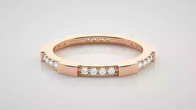Eternity Band Diamond Ring 3dm stl render detail