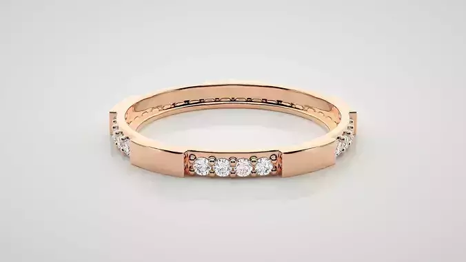 Eternity Band Diamond Ring 3dm stl render detail