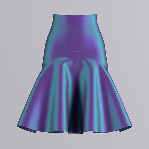 Flared Skirt 2 Free 3D model