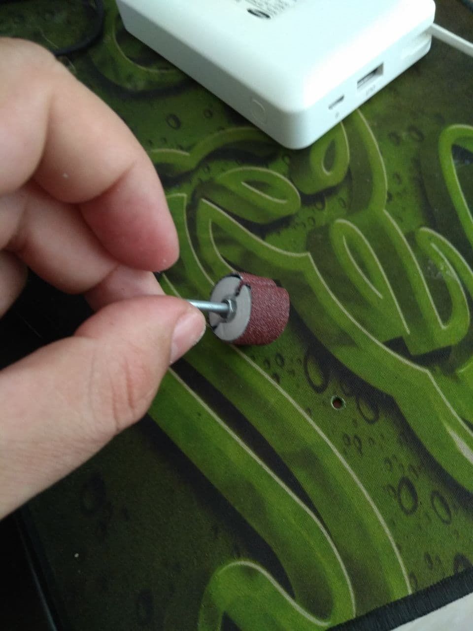 Dremel sandpaper drum- Drill sandpaper keeper 3D print model_6