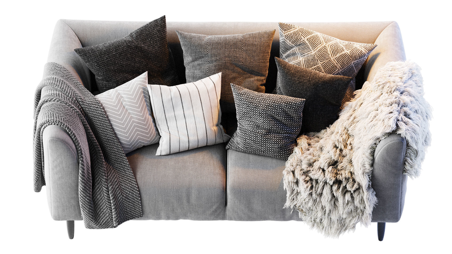 BLAZE 3 Seater Sofa 3D model_9