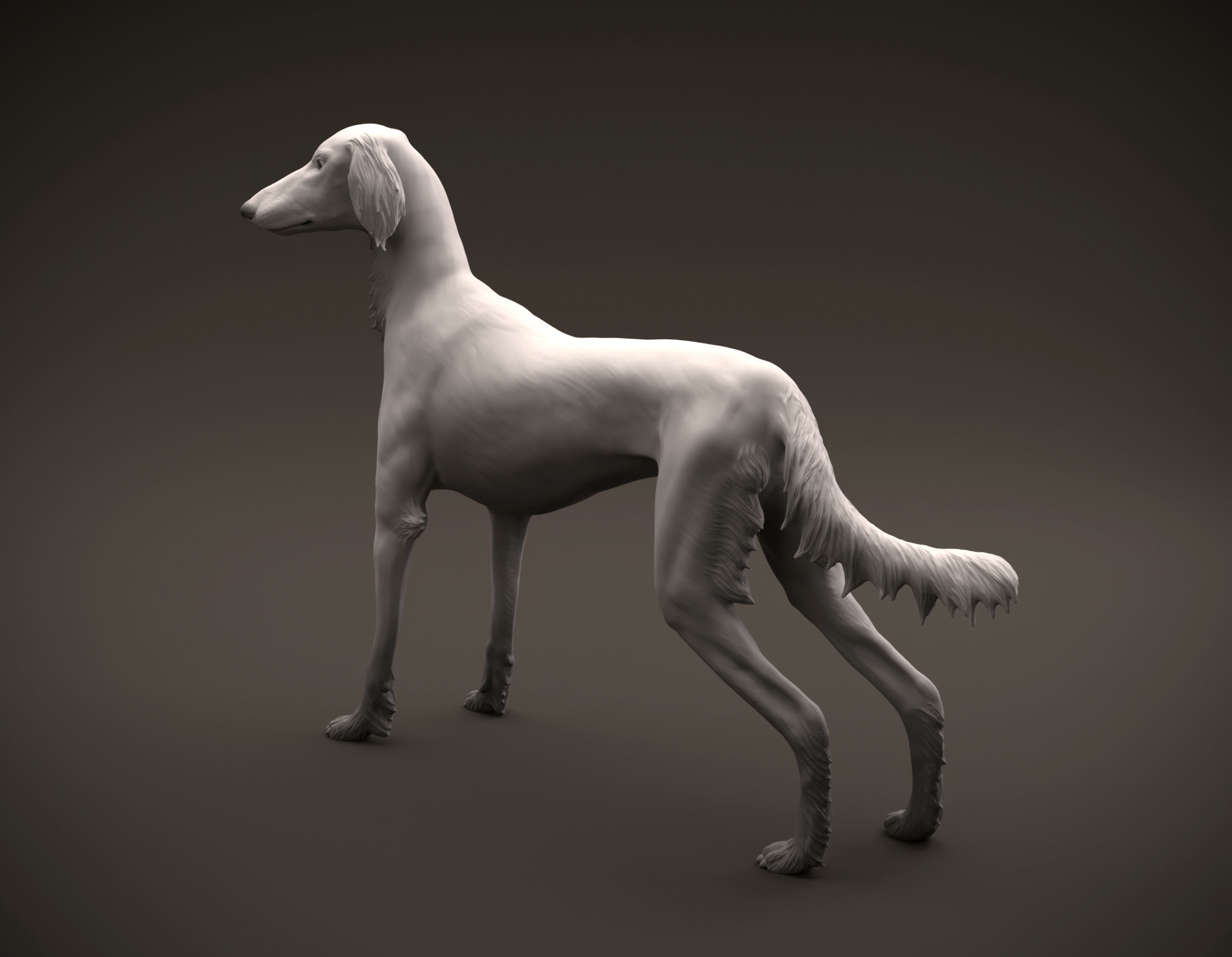 Saluki dog intended for 3D printing 3D print model_7