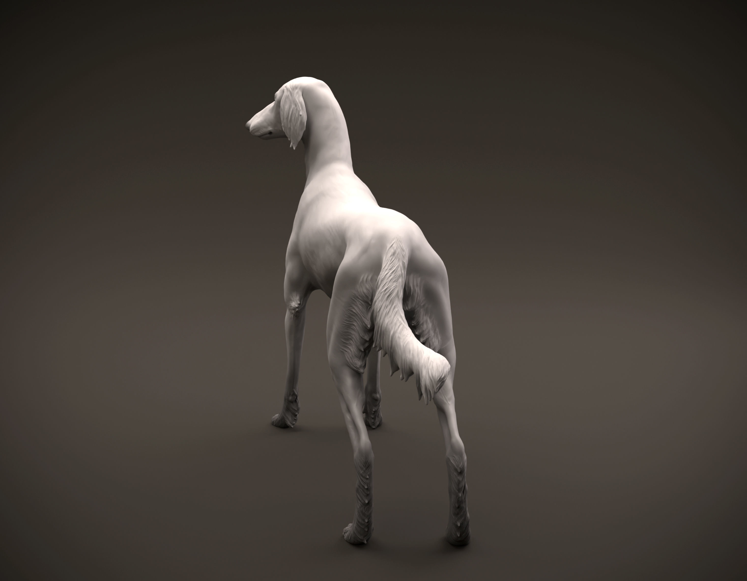 Saluki dog intended for 3D printing 3D print model_6
