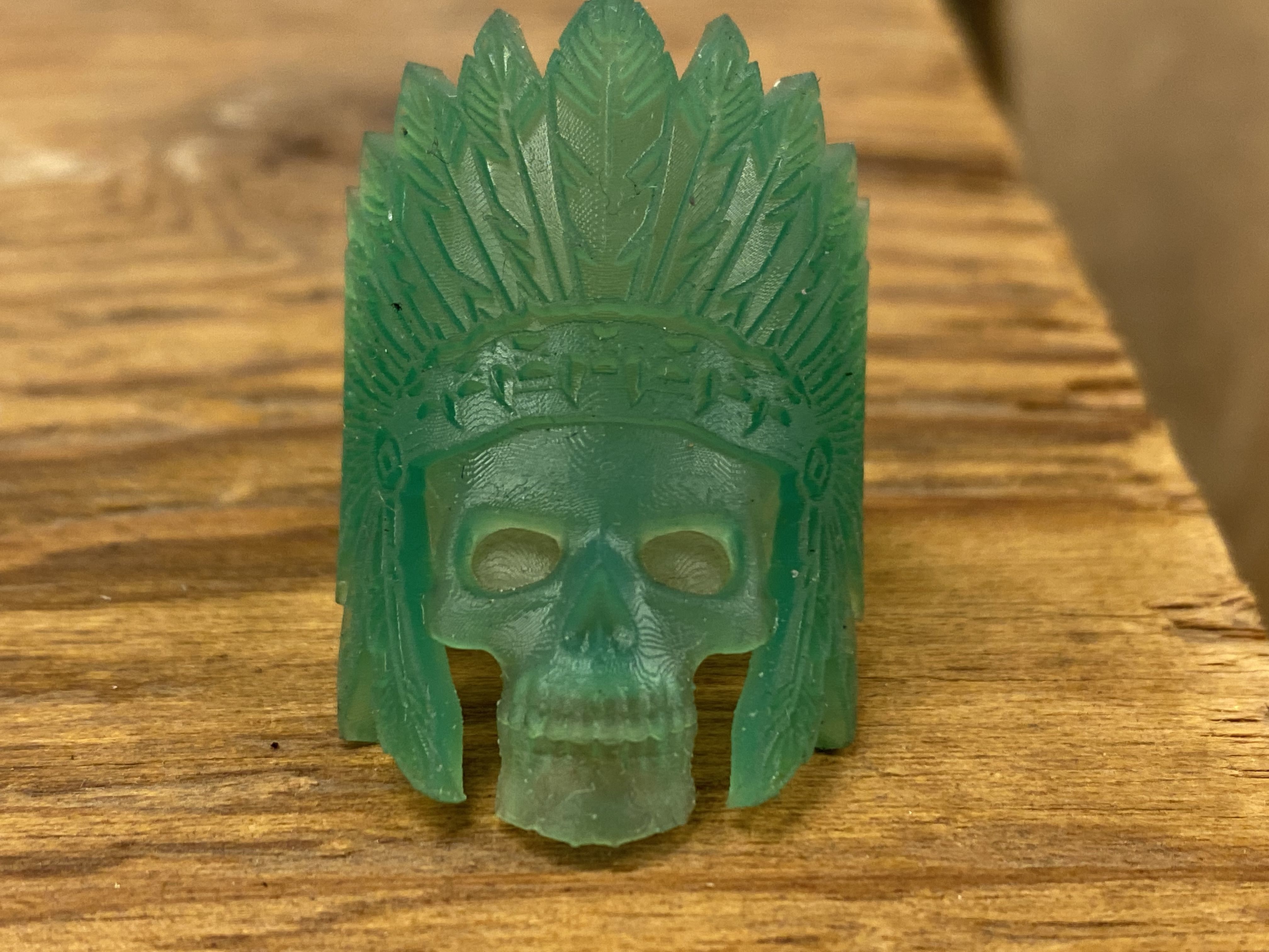 Skull native ring  3D print model_2