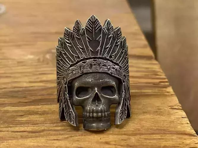 Skull native ring  3D print model
