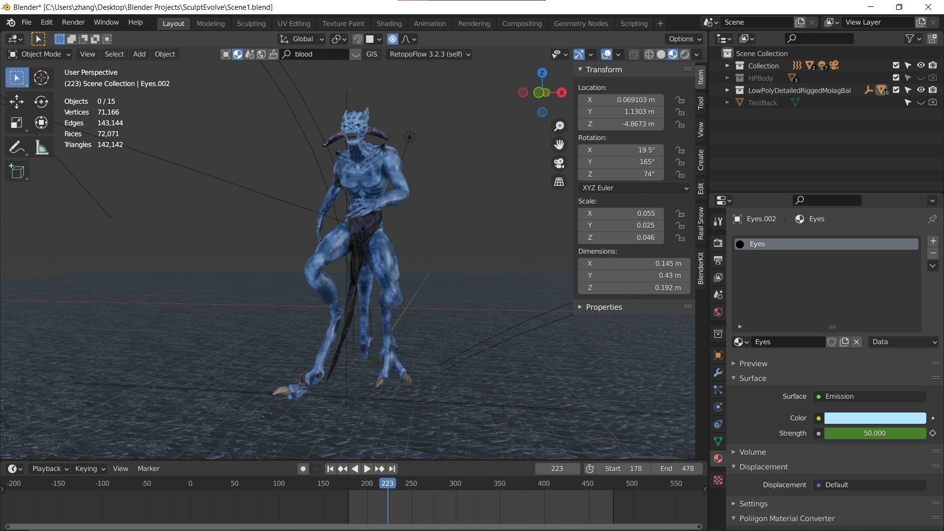 Molag Bal 3D model Low-poly 3D model_2