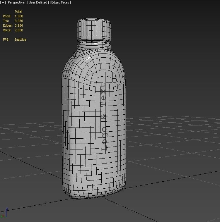 Bottle M3 Low-poly 3D model_7