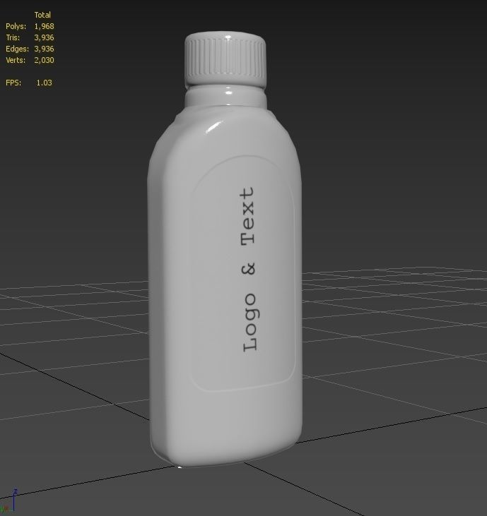 Bottle M3 Low-poly 3D model_8