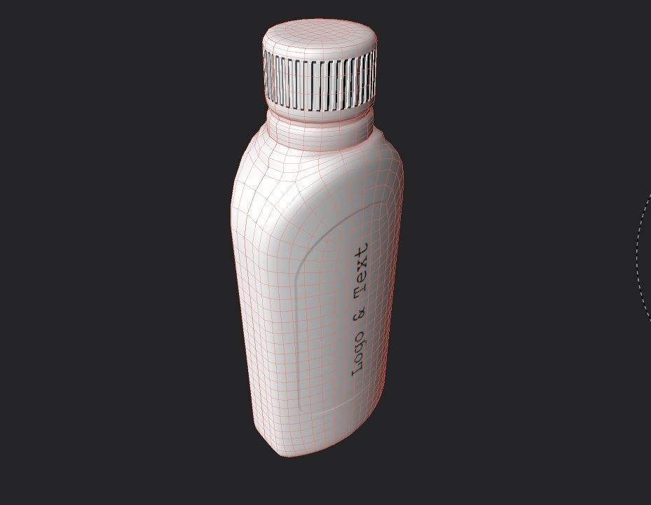 Bottle M3 Low-poly 3D model_6