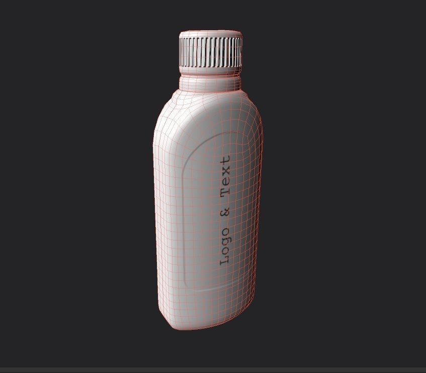Bottle M3 Low-poly 3D model_1