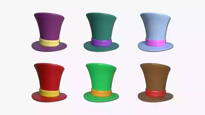 06 Top Hats Cartoon Colors - Character Fashion Design