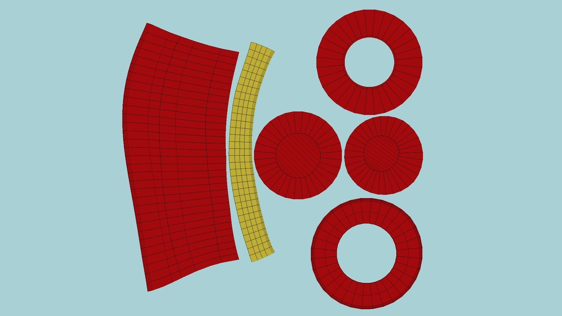 06 Top Hats Cartoon Colors - Character Fashion Design 3D Model Collection_43