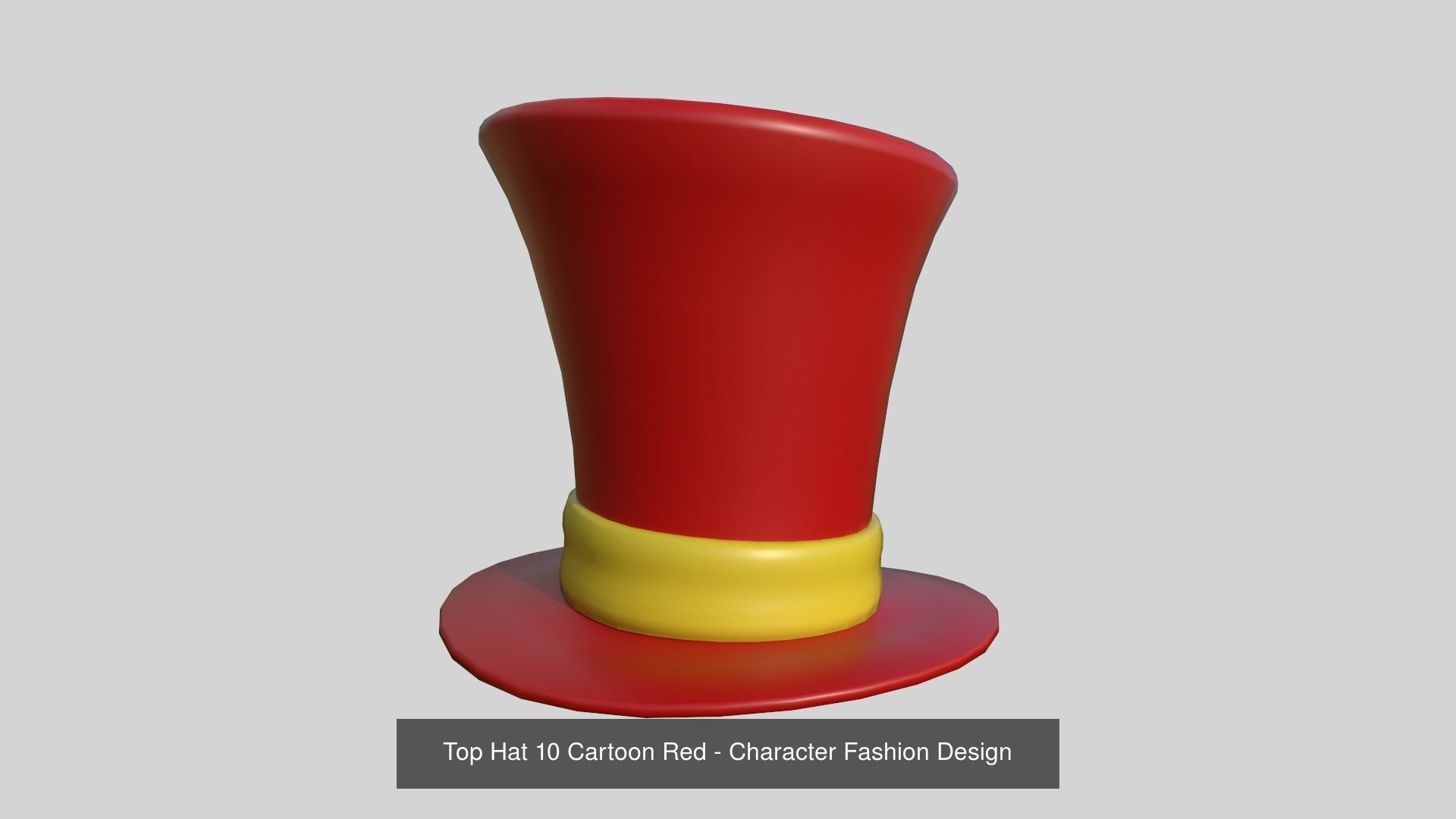 06 Top Hats Cartoon Colors - Character Fashion Design 3D Model Collection_4