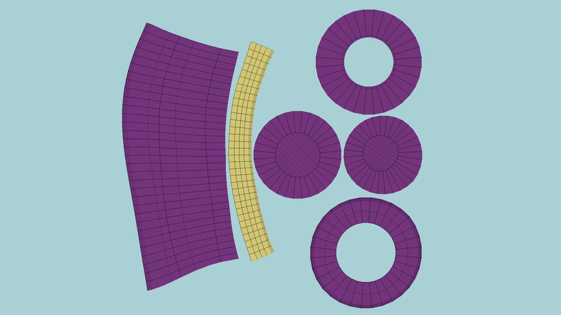 06 Top Hats Cartoon Colors - Character Fashion Design 3D Model Collection_39