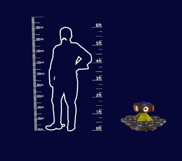 3D Sci-Fi   camera gun Robot Low-poly 3D model_6