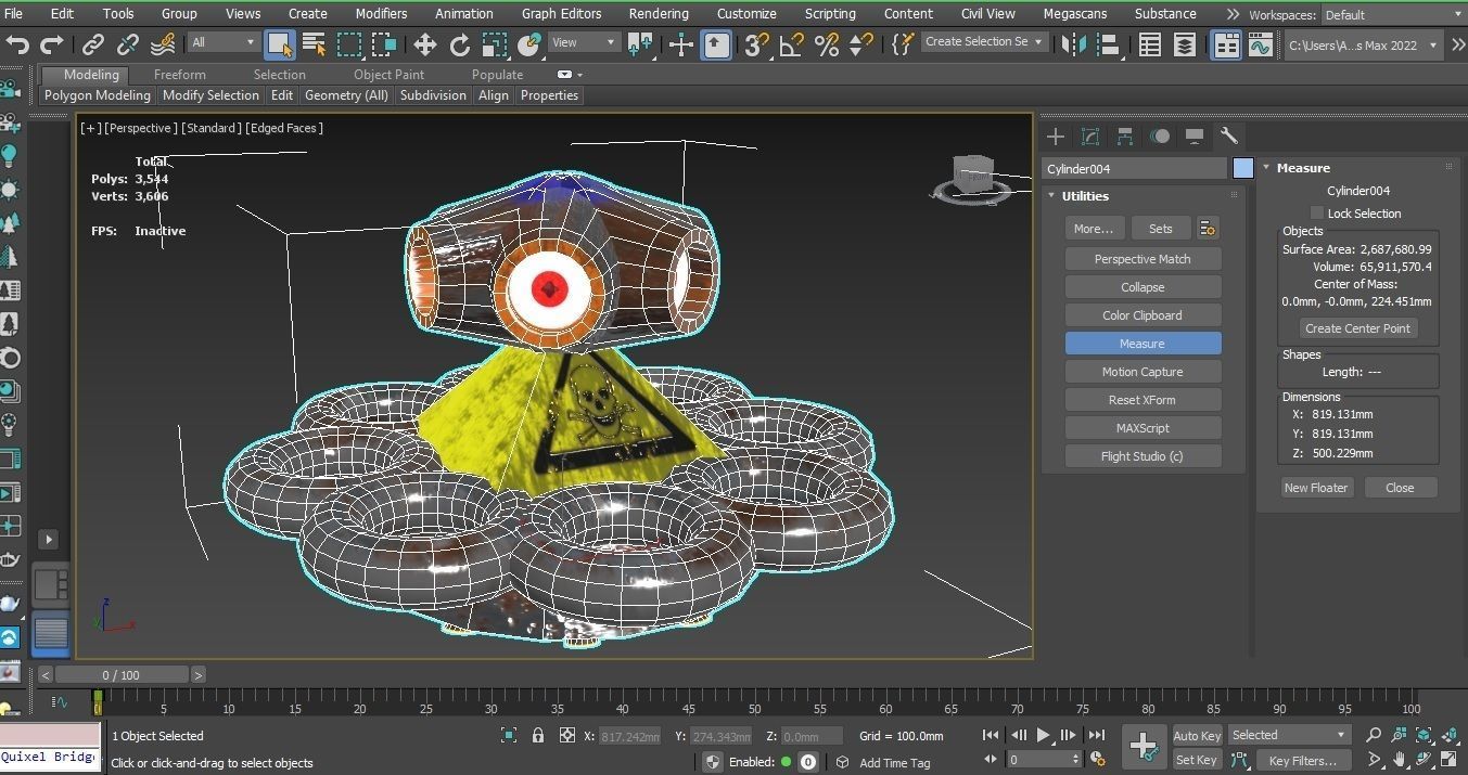 3D Sci-Fi   camera gun Robot Low-poly 3D model_9