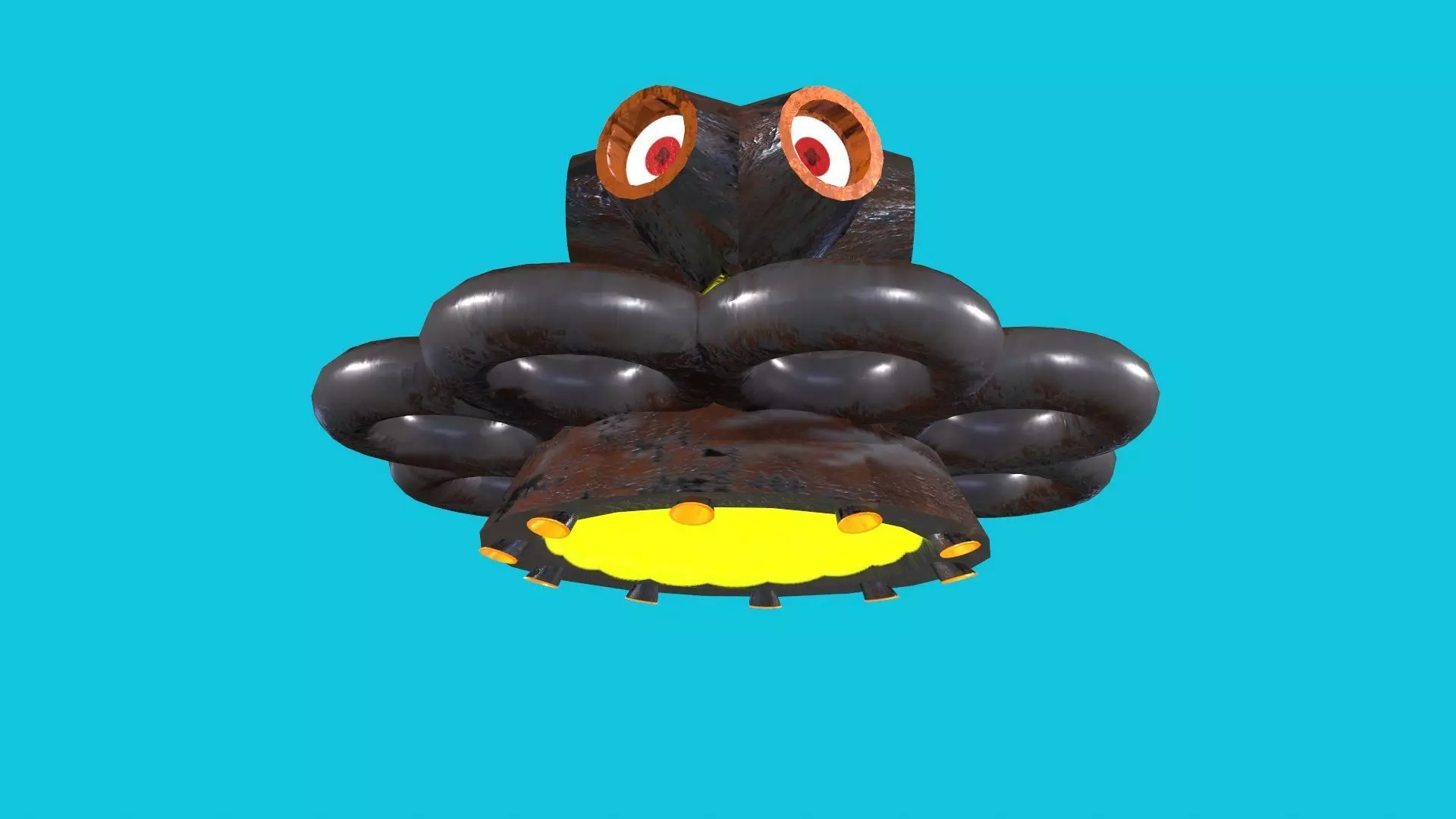 3D Sci-Fi   camera gun Robot Low-poly 3D model_0