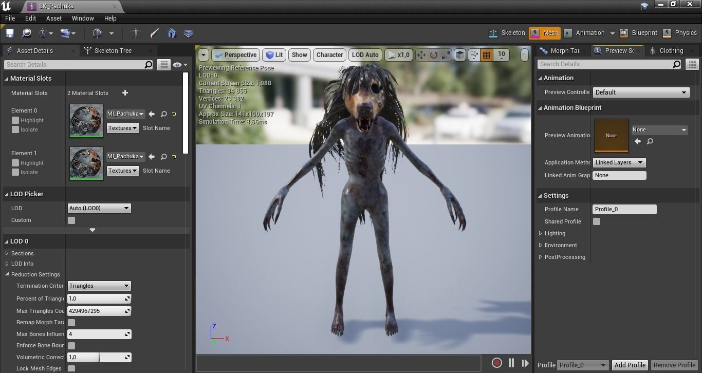 Pachuka Unreal project ready Low-poly 3D model_8