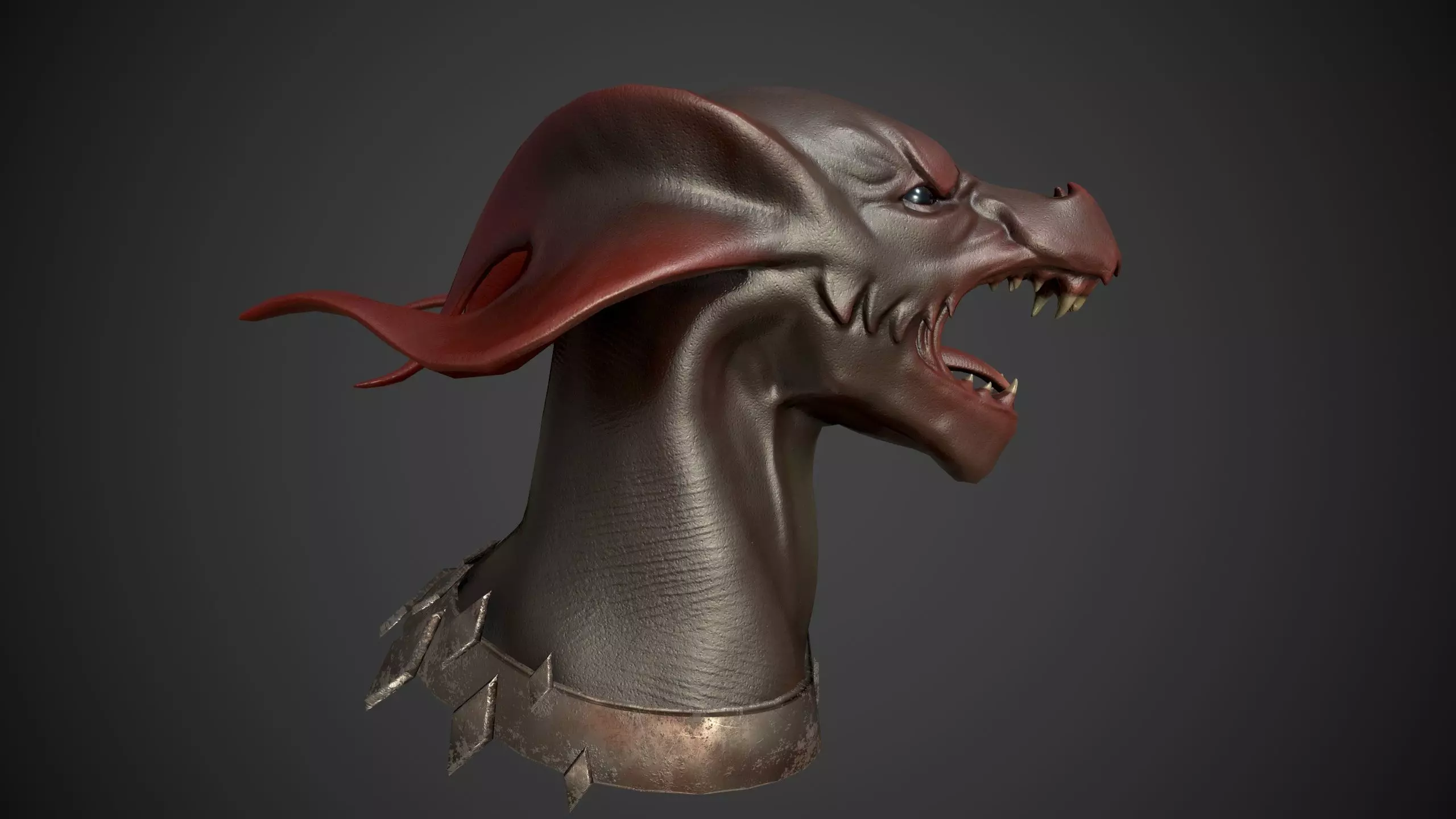 Dog creature burst Low-poly 3D model