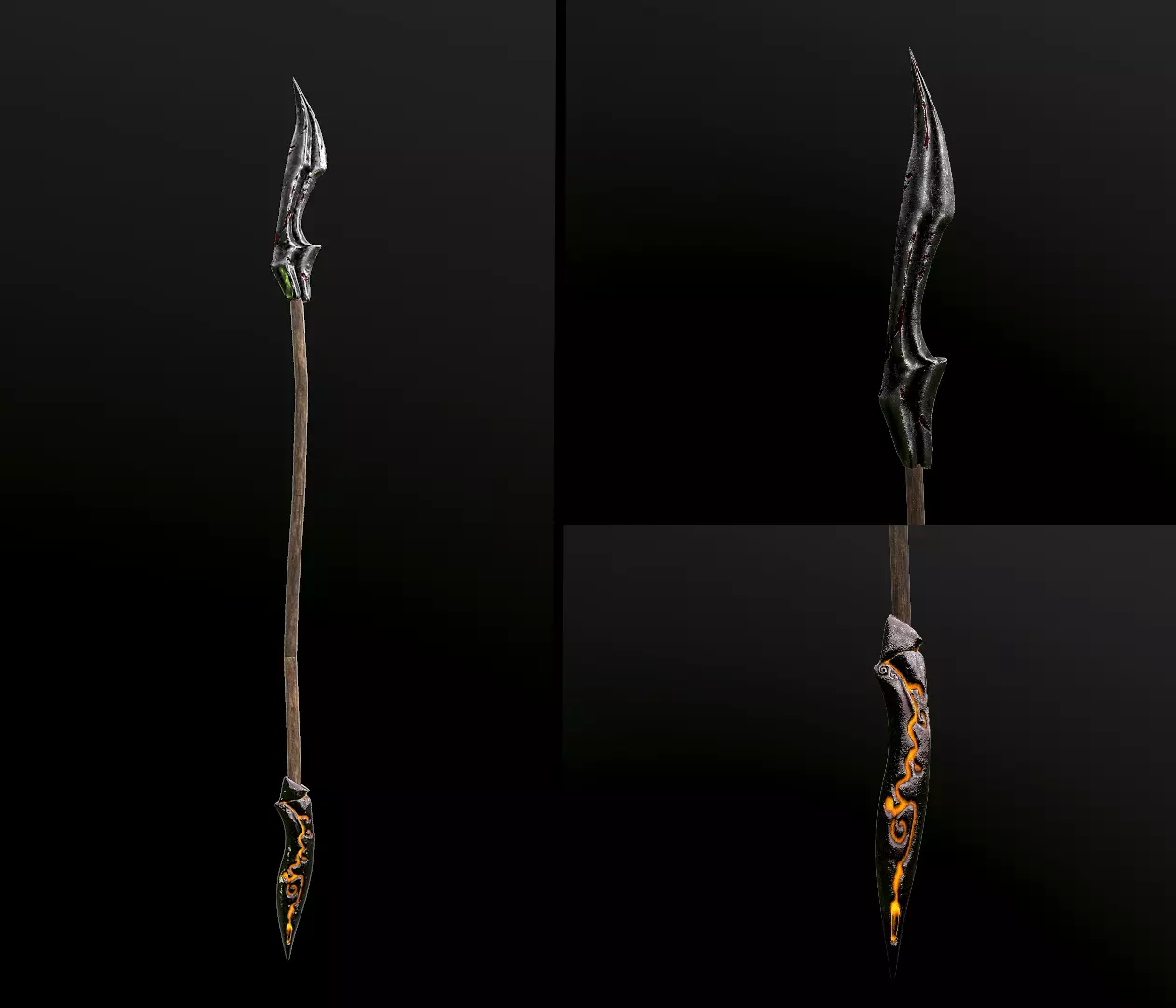 Weapon Spear PBR low-poly game ready Low-poly 3D model