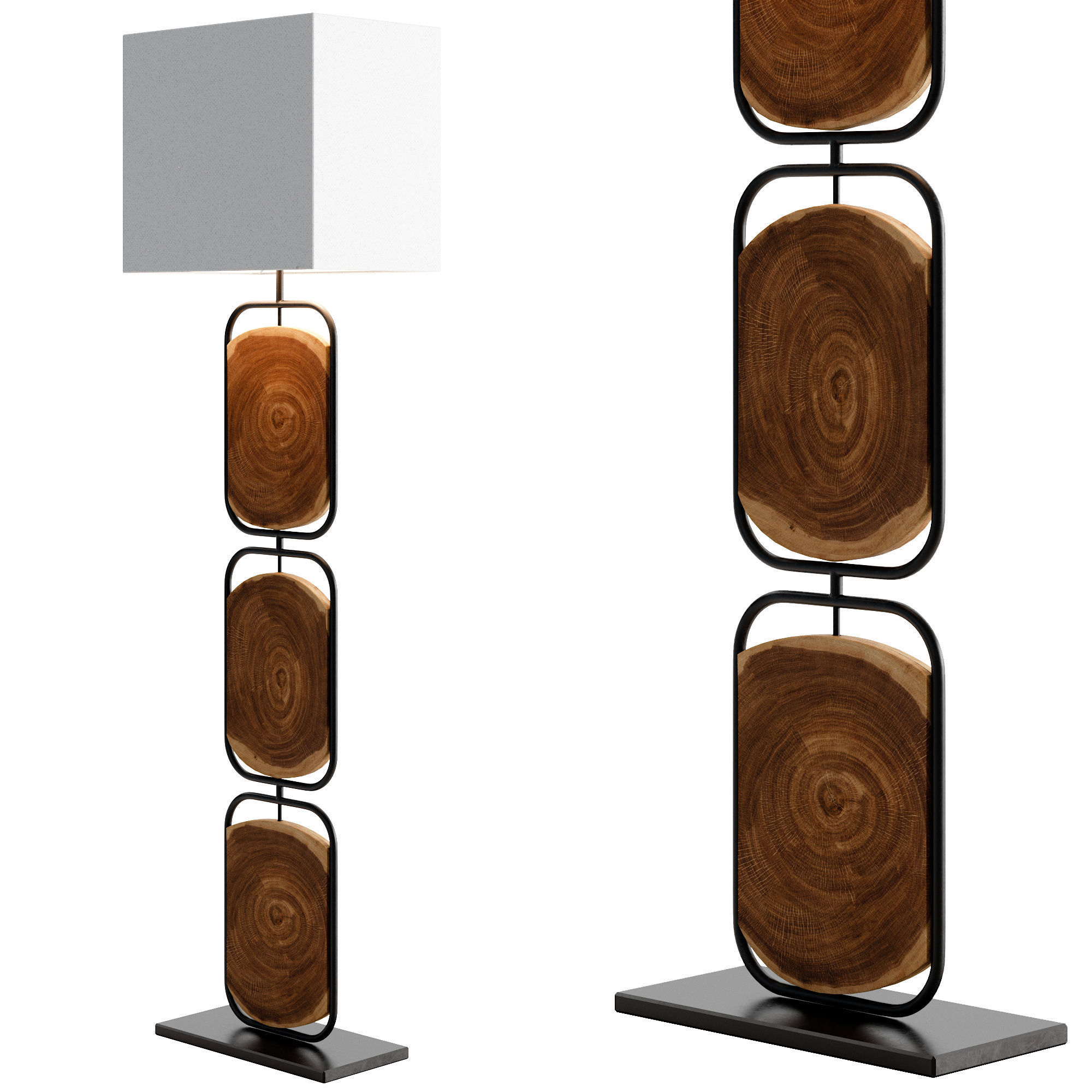 Esther Floor Lamp Low-poly 3D model_5