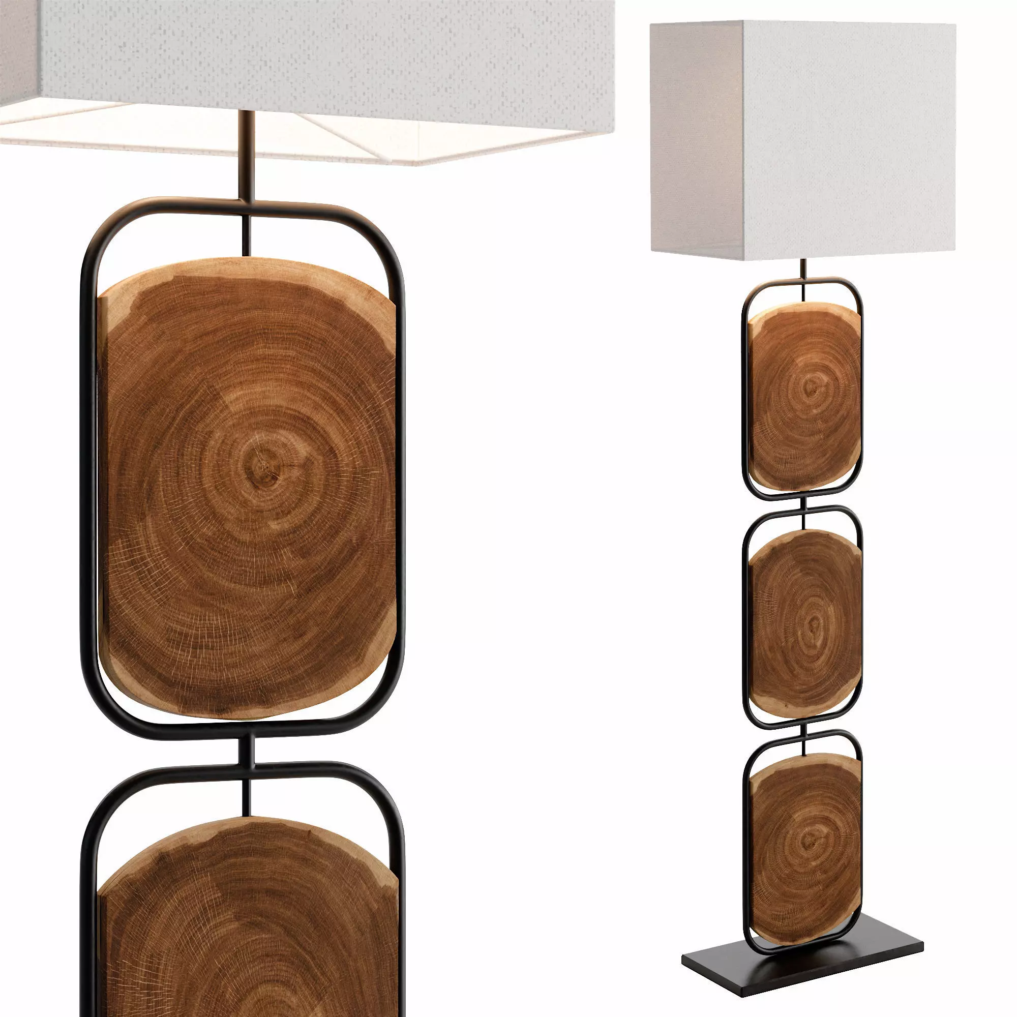 Esther Floor Lamp Low-poly 3D model_0