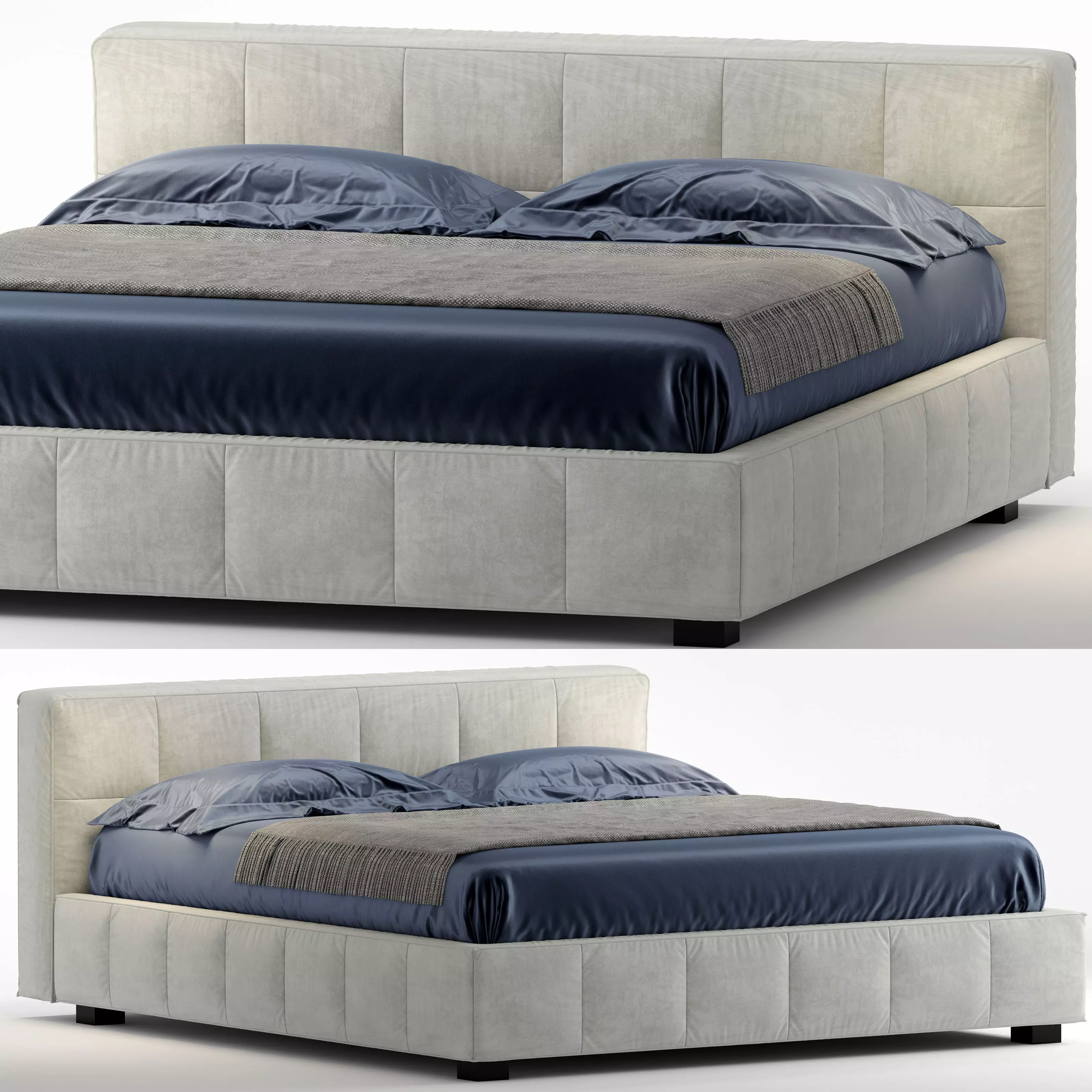 Bside square bed 3D model_0