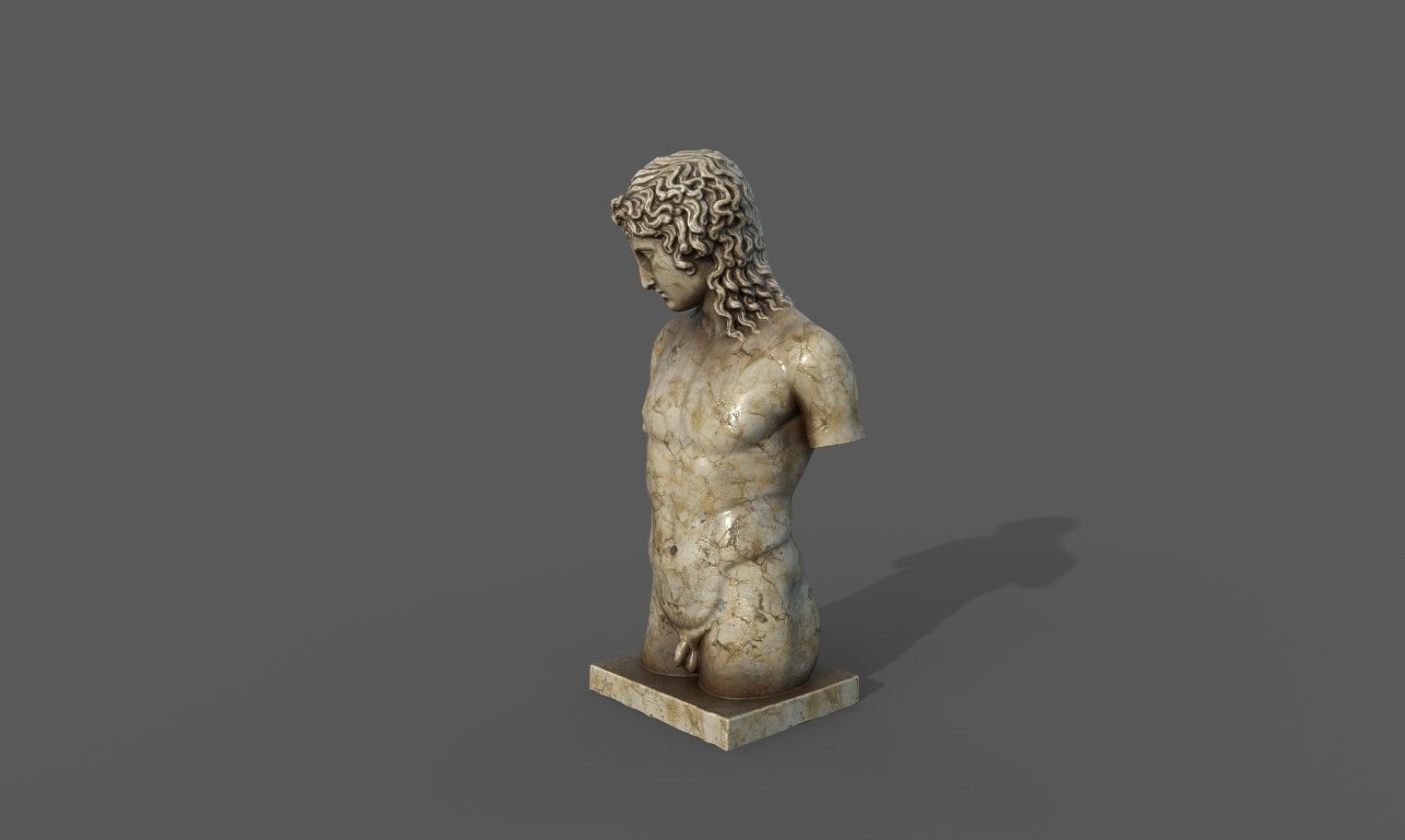 Eros of Centocelle Low-poly 3D model_9