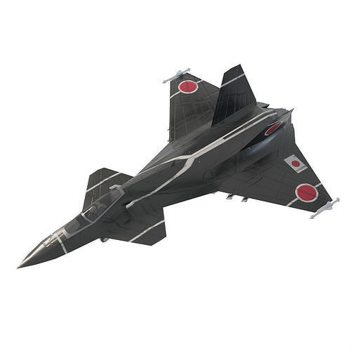 Skunk F-33 Lancer concept jet fighter Low-poly 3D model