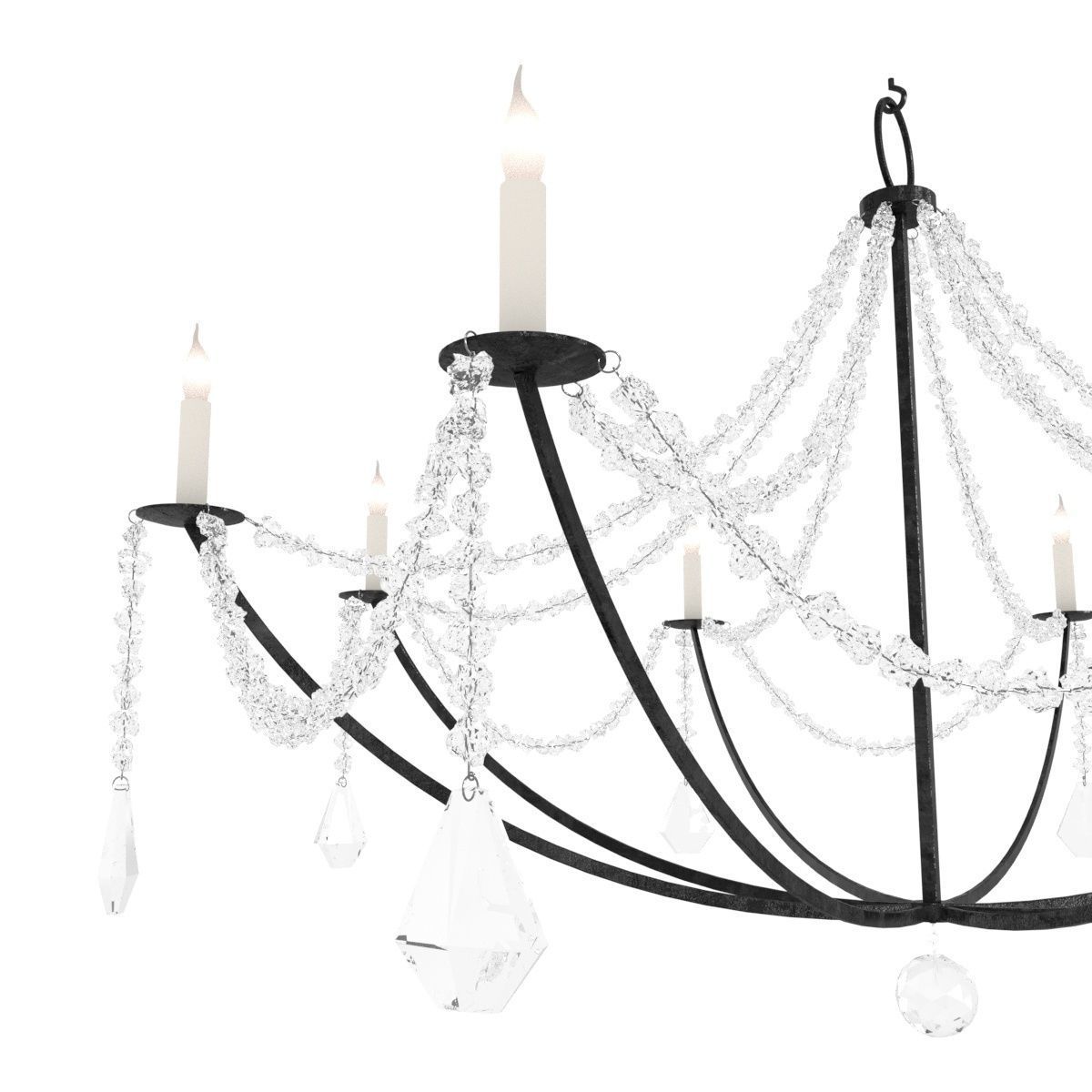 CRYSTAL DRAPE CHANDELIER Low Country Originals 3D model_2