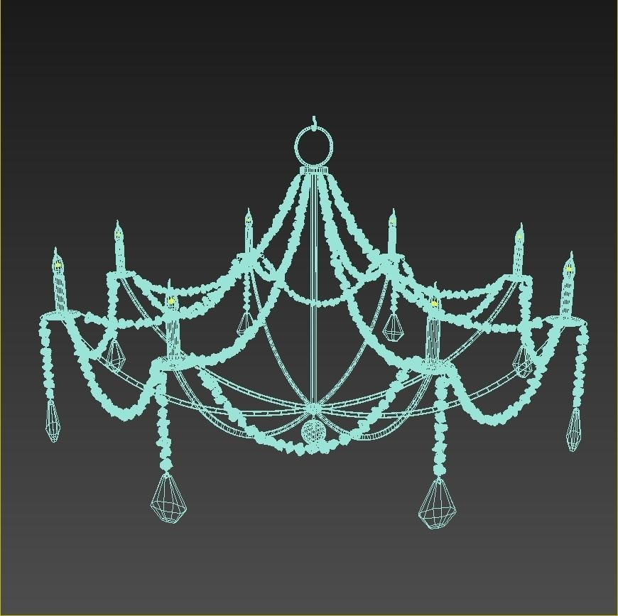 CRYSTAL DRAPE CHANDELIER Low Country Originals 3D model_8
