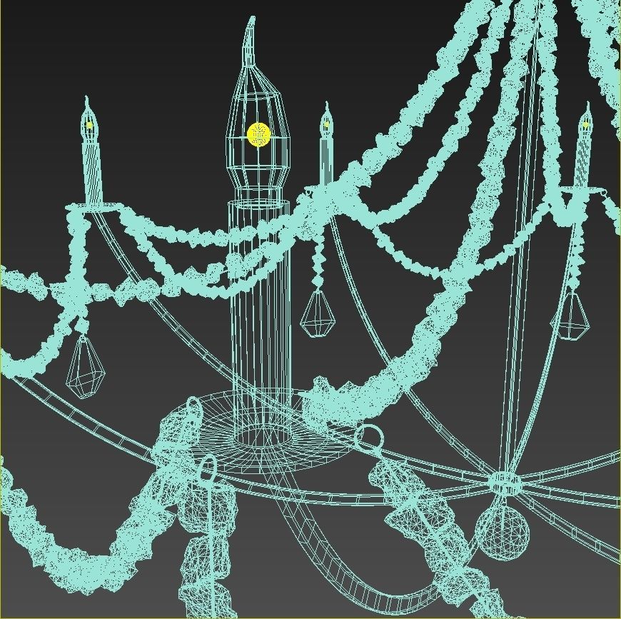 CRYSTAL DRAPE CHANDELIER Low Country Originals 3D model_6