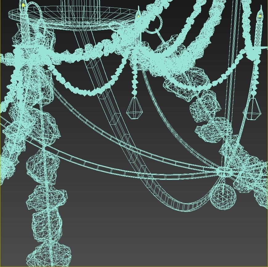 CRYSTAL DRAPE CHANDELIER Low Country Originals 3D model_7