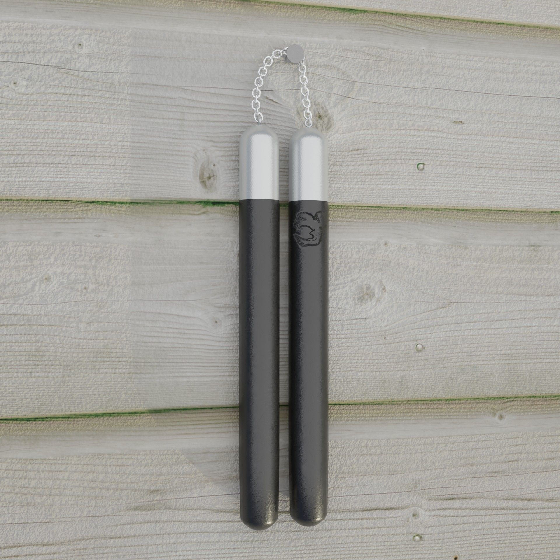 Nunchucks two metal tweezers 3D print model_2