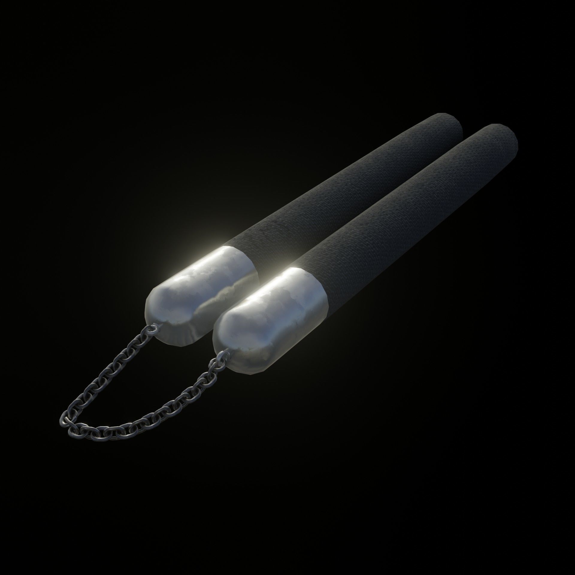 Nunchucks two metal tweezers 3D print model_8