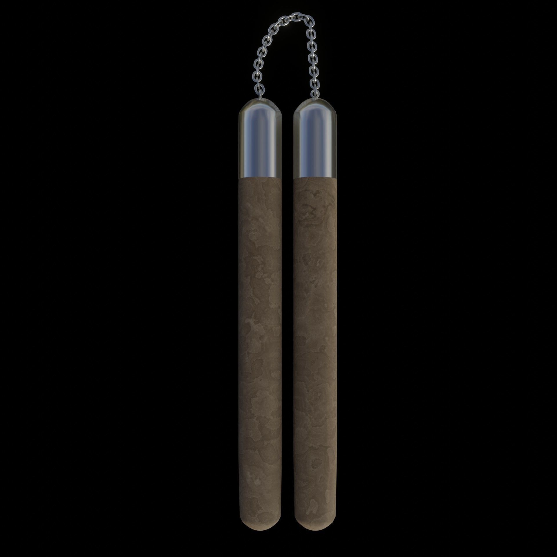 Nunchucks two metal tweezers 3D print model_1